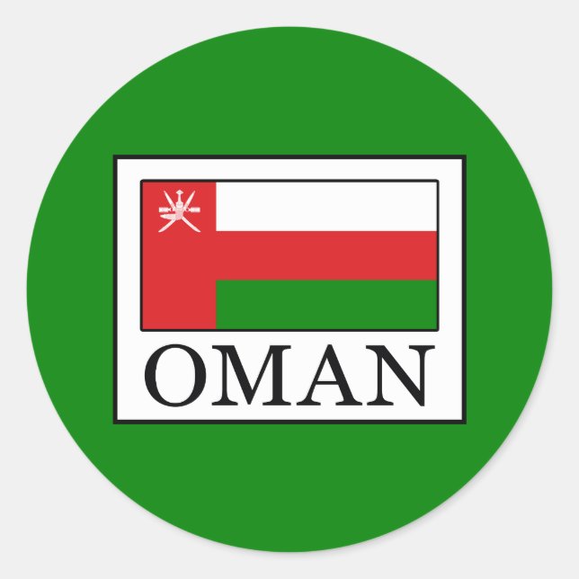 Oman Runt Klistermärke (Framsida)