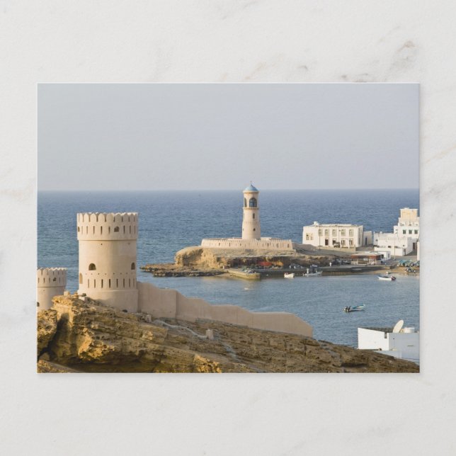 Oman, Sharqiya-regionen, Sur. Torn av Al Ayajh Vykort (Framsida)