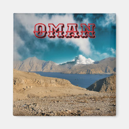 Oman skönhet i bröstet magnet