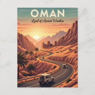 Oman Sunset Travel Vykort