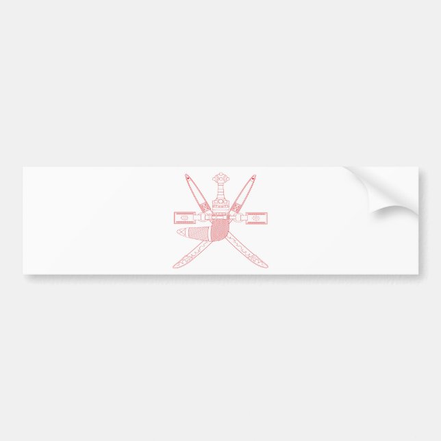 Oman vapensköld bildekal (Framsidan)