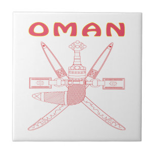 OMAN vapensköld Kakelplatta