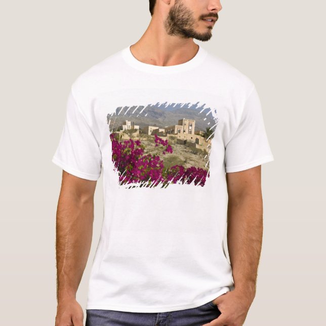 Oman, Västra Hajar-bergen, Al Hamra. Stad Tee (Framsida)