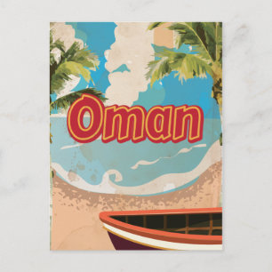 Oman Vintage resor Poster Vykort