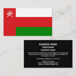 Omani Flagga, Flagga Oman Visitkort