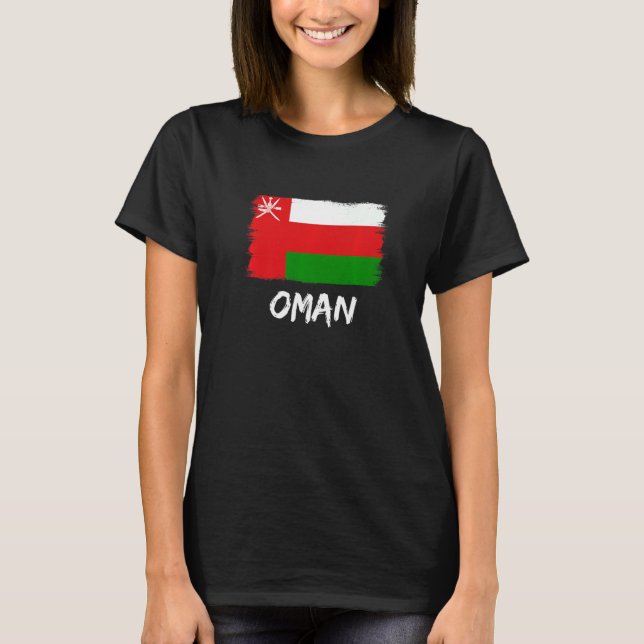 Omani Flagga Oman T Shirt (Framsida)