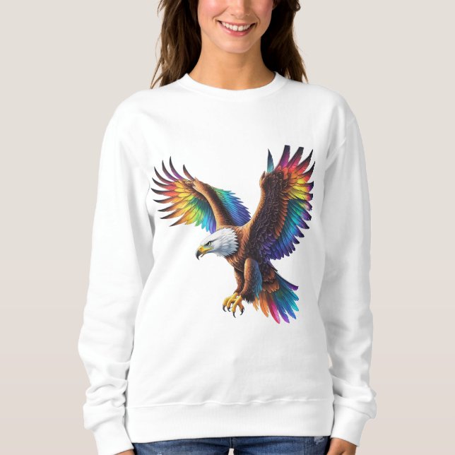 🦅 omanipulerad anda: Frihetens regnbåge T Shirt (Framsida)