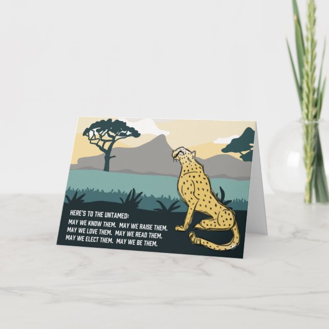 Omanipulerad Cheetah här är till hälsningskort Kort (Framsida)