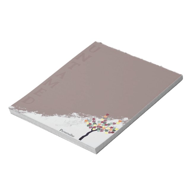 Omanipulerad Kärlek Heart Träd-Rosa Skrivpapper Anteckningsblock (Roterad)