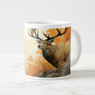 Omanipulerad senor: Majestic Elk på hösten Jumbo Mugg