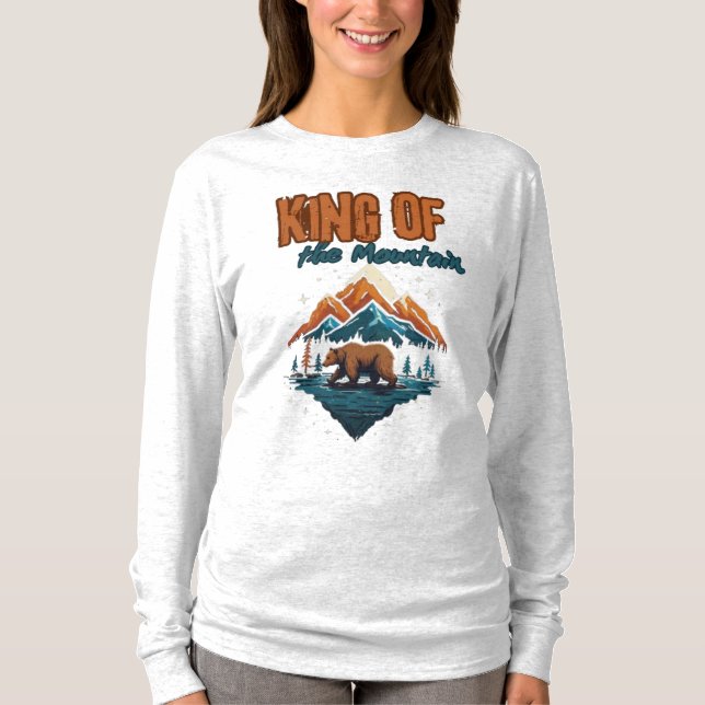 Omanipulerad vildmark: Björn på berget T Shirt (Framsida)