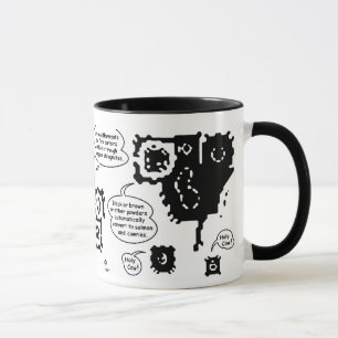Omanipulerade blomkrukor mugg