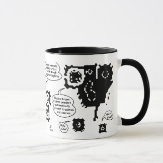 Omanipulerade blomkrukor mugg