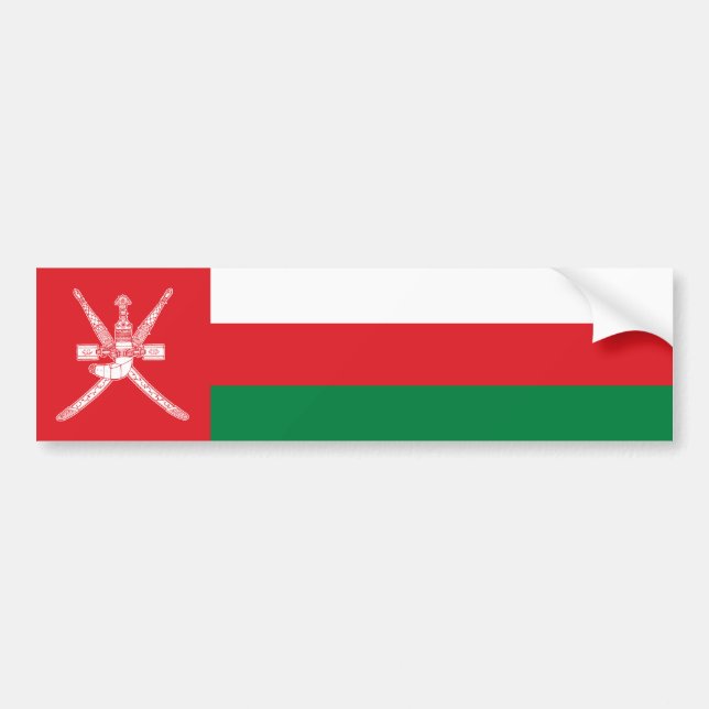 Omans flagga bildekal (Framsidan)