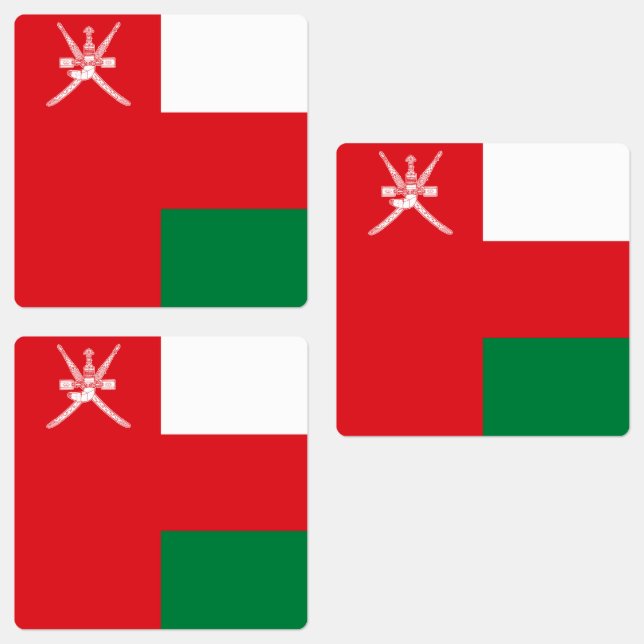 Omans flagga klistermärke (Grupp)