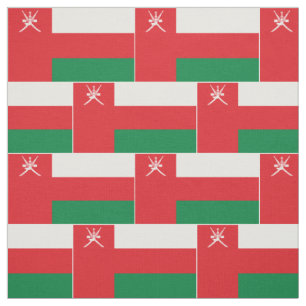 Omans flagga tyg