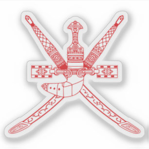 Omans nationella emblem klistermärken