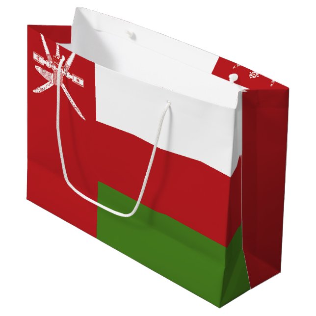 Omanska flaggan (Framsidan Vinklad)