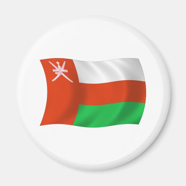 Omanska flaggans magnet (Framsidan)