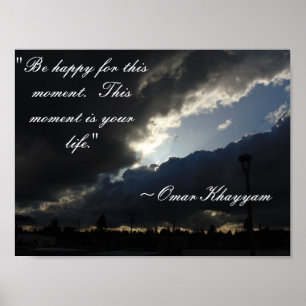 Omar Khayyam citationsteckenaffisch Poster