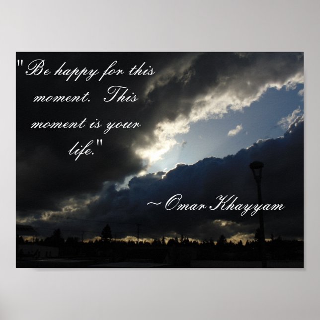 Omar Khayyam Quote Poster (Framsidan)