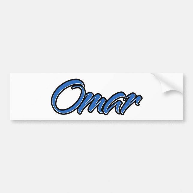 Omar Namn blue Aufkleber Sticker Autoaufkleber Bildekal (Framsidan)