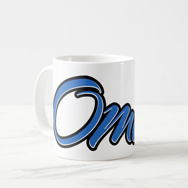Omar Vorname Name blue Tasse Kaffeetasse Kaffemugg (Framsida vänster)