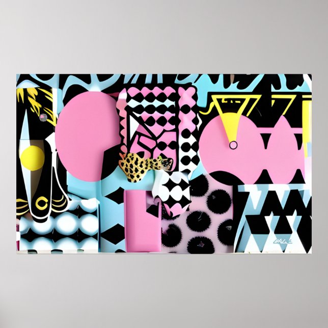Omarbetad i Memphis Design Poster (Framsidan)