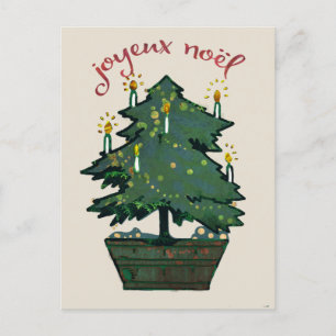 Omarbetade helårshelgen Träd Joyeux Noel Vykort
