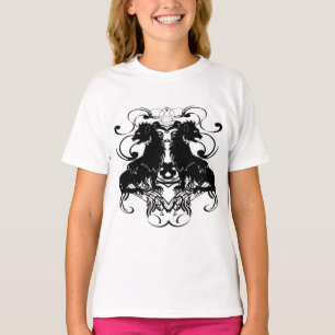 Omarbetning av vintagelejon med virvlar t shirt