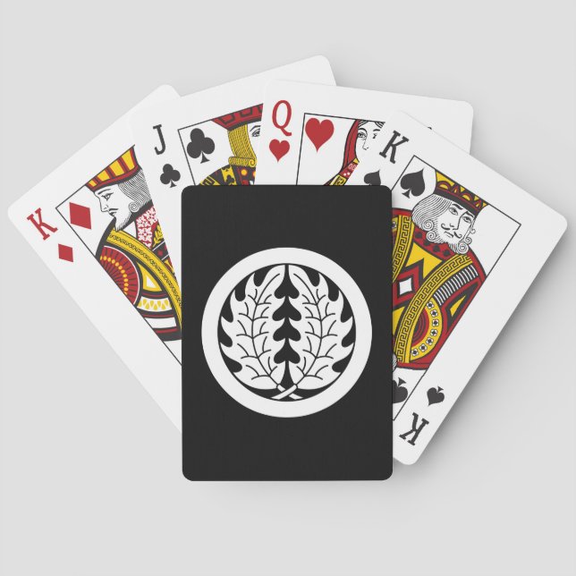 Omarmande järneklykor i cirkel spel kort (Baksidan)