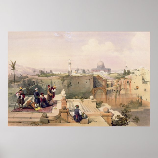 Omarmoskén som visar Tempelplatsen Poster (Framsidan)