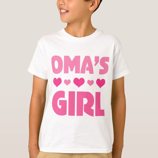 Omas flicka t-shirt (Framsida)