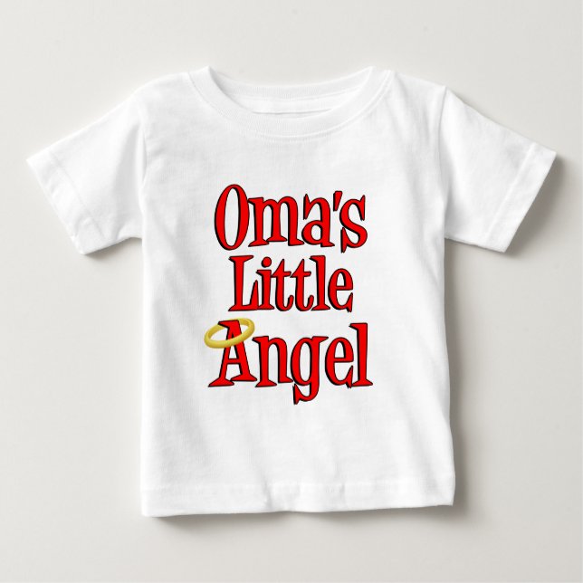 Omas lilla ängel t-shirt (Framsida)