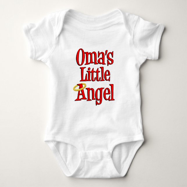 Omas lilla ängel tee shirt (Framsida)