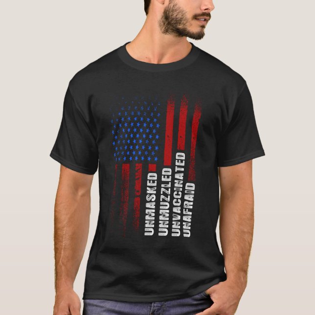 Omaskerad ovaccinerad, ovaccinerad, ovaccinerad, a t shirt (Framsida)