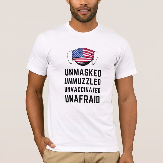 Omaskerad ovaccinerad ovaccinerad skjorta t shirt (Framsida)
