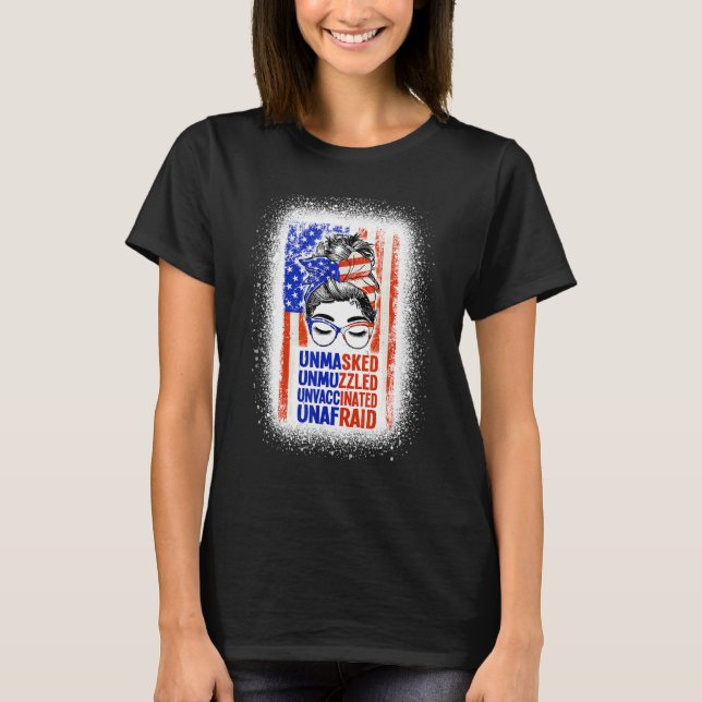 Omaskerad ovaccinerad ovaccinerad unafraid Messy B T Shirt (Framsida)