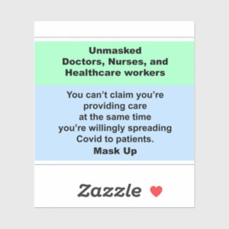 Omaskerat läkare och sjuksköterskor klistermärken