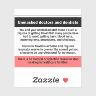 Omaskerat läkare och tandläkare vinyldekal klistermärken