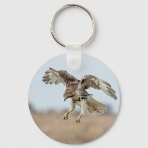 Omatrigen röd tail Hawk Hovering Nyckelring