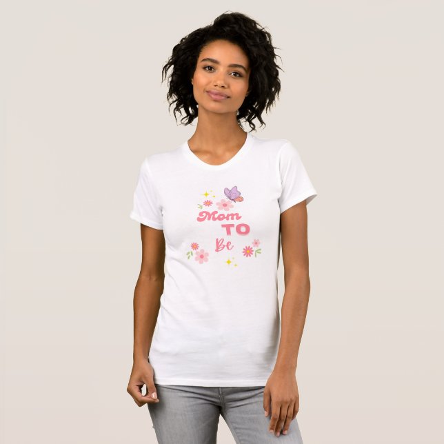 ombord på baby: Mamma-to-be Tee (Hel framsida)