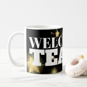 Ombordläggning av nybörjare - välkomstbehandlin kaffemugg