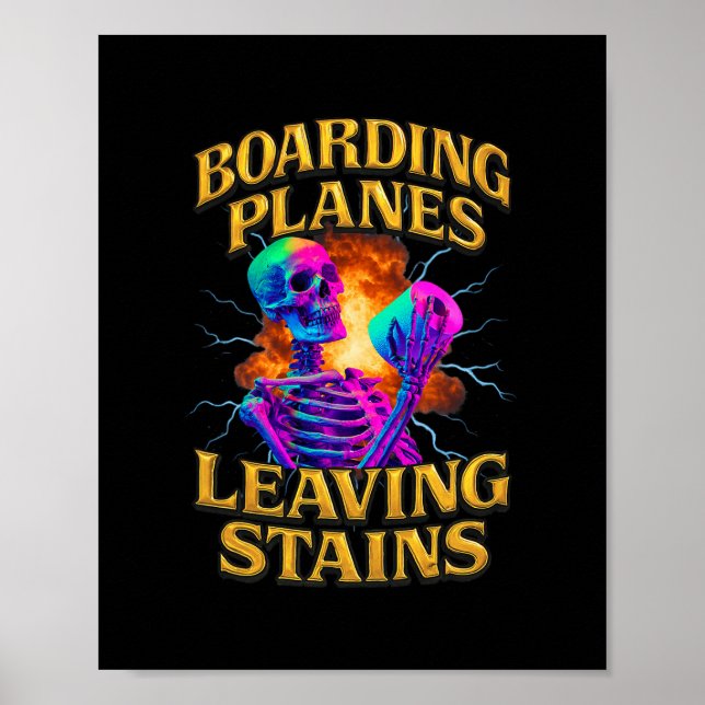 Ombordstigning På Plan Och Att Lämna Fläckar  Poster (Framsidan)
