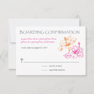 Ombordstigningskort RSVP-kort OSA Kort