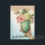 *~* Ombre 10A101 FOTO  Cocktail  SÖNDAGSBRUD Inbjudningar<br><div class="desc">(sök efter A101 och AR28 för samma eller liknande produkter. Eller... sök "anna rosa" xxxx för vad du än söker. Denna serie inbjudningar är mestadels ORANGE,  YPPERLIGT RIK,  Vintage och Viktoriansk med en dold fräck twist. En kvinnas hand TOASTAR bruden.</div>