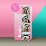 Ombre 4 Square Photos Handskriftlig - CAN EDIT ros<br><div class="desc">Pastel Background - Lägg till dina favoritfoton på den här remsa om du vill ha en minneshållare för roligten. Ett konstnärligt sätt att visning ditt bästa bilder för fotodelning.</div>