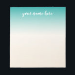 Ombre Anteckningsblock Personlig<br><div class="desc">Anteckningsblock för personlig av kuttek och beige</div>