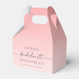 Ombre Bachelorette Party Hangover Kit Favor Box Presentaskar