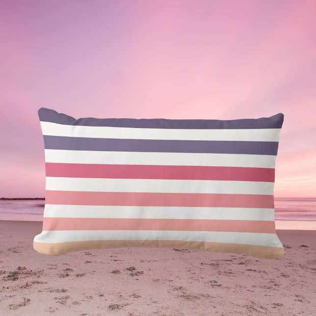 Ombre Beach Sunset Rand Dusky Lila & Rosa Lumbarkudde (Skapare uppladdad)